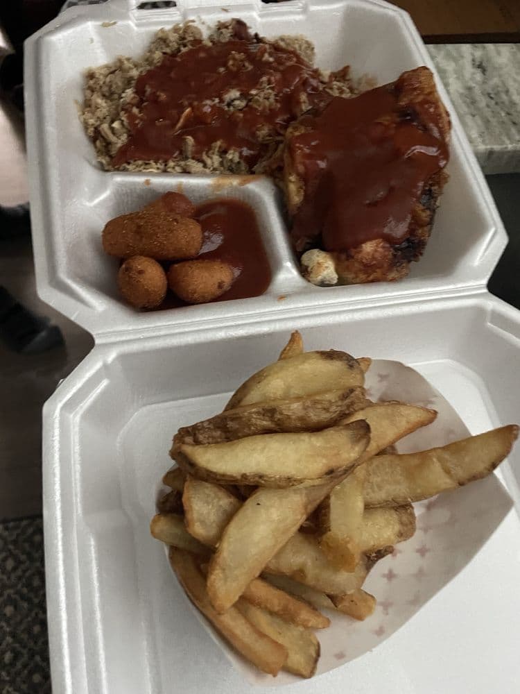Chicken and pork plate